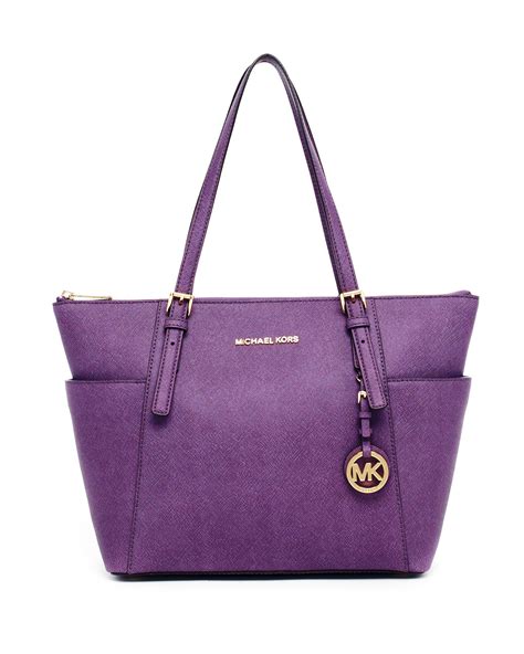 mk purses purple